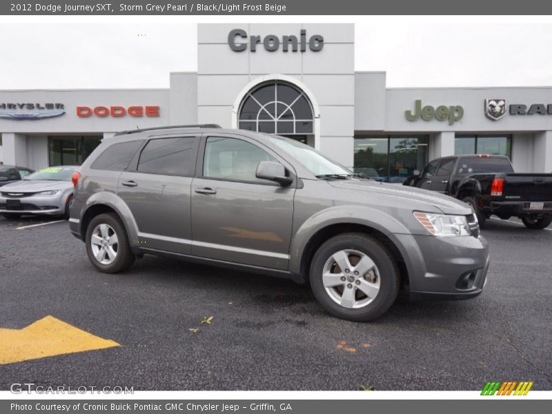Storm Grey Pearl / Black/Light Frost Beige 2012 Dodge Journey SXT