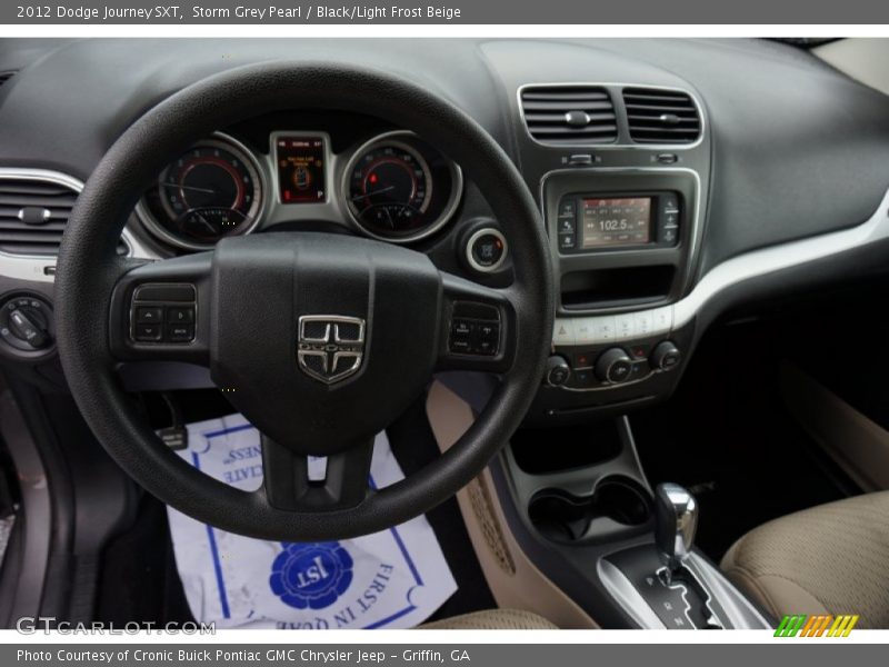 Storm Grey Pearl / Black/Light Frost Beige 2012 Dodge Journey SXT
