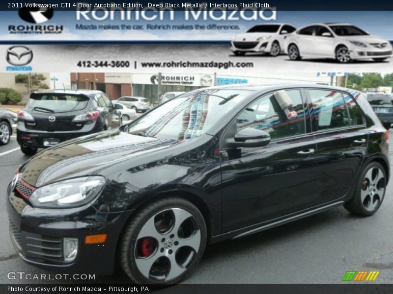 Deep Black Metallic / Interlagos Plaid Cloth 2011 Volkswagen GTI 4 Door Autobahn Edition