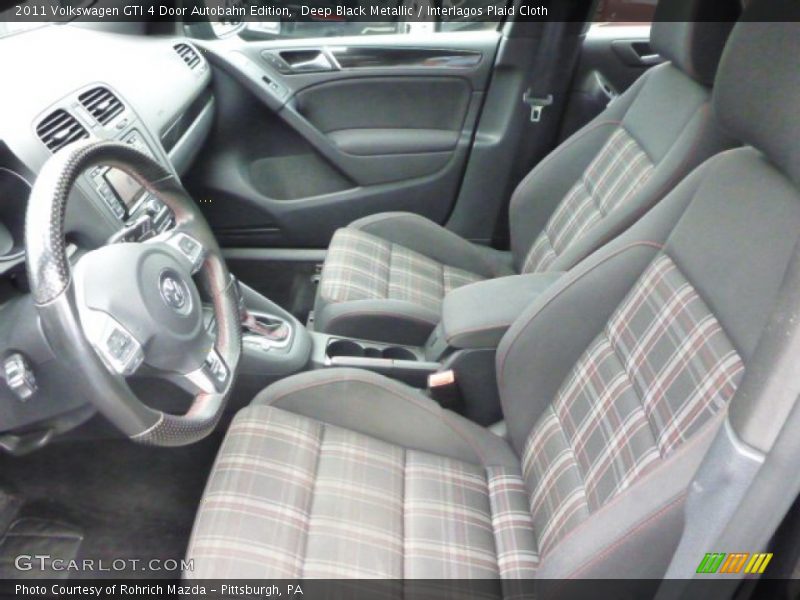 Deep Black Metallic / Interlagos Plaid Cloth 2011 Volkswagen GTI 4 Door Autobahn Edition