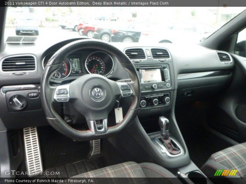Deep Black Metallic / Interlagos Plaid Cloth 2011 Volkswagen GTI 4 Door Autobahn Edition