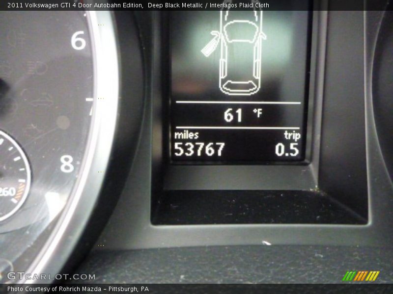 Deep Black Metallic / Interlagos Plaid Cloth 2011 Volkswagen GTI 4 Door Autobahn Edition