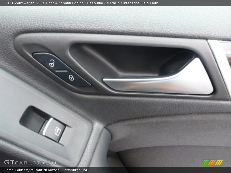 Deep Black Metallic / Interlagos Plaid Cloth 2011 Volkswagen GTI 4 Door Autobahn Edition