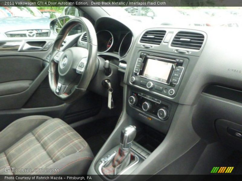 Deep Black Metallic / Interlagos Plaid Cloth 2011 Volkswagen GTI 4 Door Autobahn Edition
