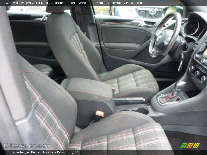 Deep Black Metallic / Interlagos Plaid Cloth 2011 Volkswagen GTI 4 Door Autobahn Edition