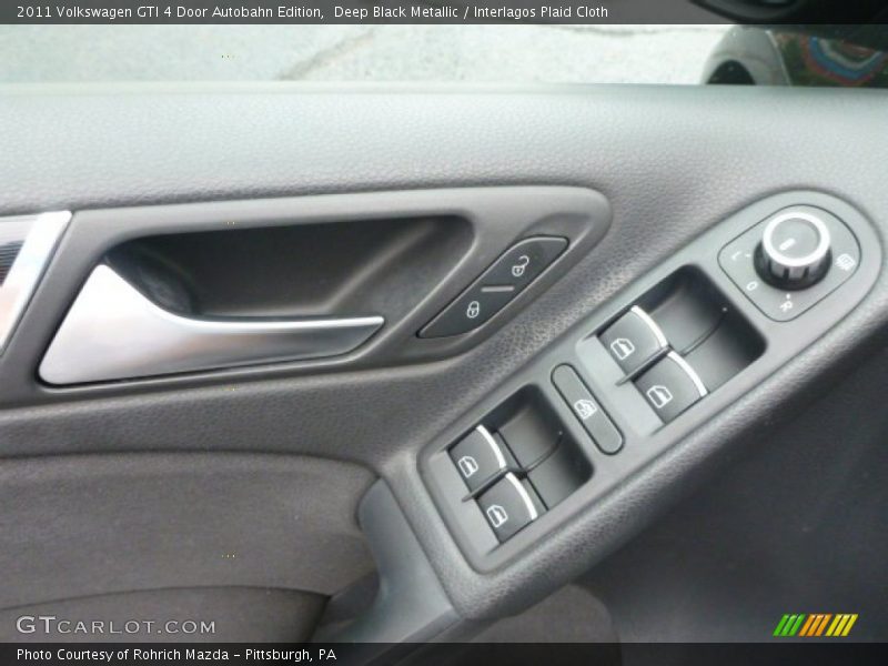 Deep Black Metallic / Interlagos Plaid Cloth 2011 Volkswagen GTI 4 Door Autobahn Edition