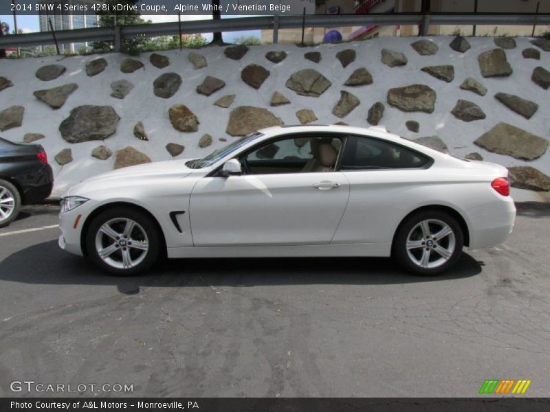 Alpine White / Venetian Beige 2014 BMW 4 Series 428i xDrive Coupe