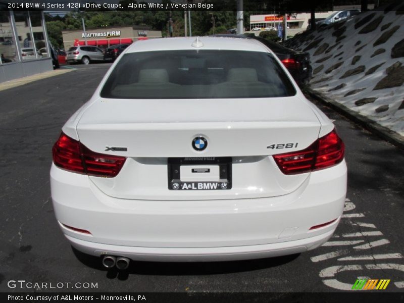 Alpine White / Venetian Beige 2014 BMW 4 Series 428i xDrive Coupe