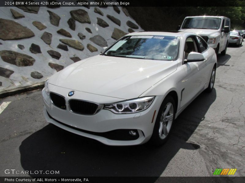 Alpine White / Venetian Beige 2014 BMW 4 Series 428i xDrive Coupe