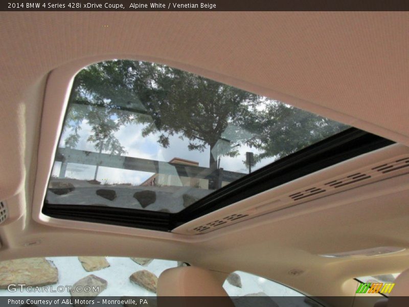 Alpine White / Venetian Beige 2014 BMW 4 Series 428i xDrive Coupe