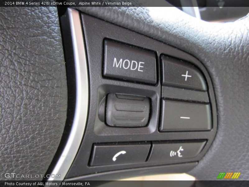 Alpine White / Venetian Beige 2014 BMW 4 Series 428i xDrive Coupe