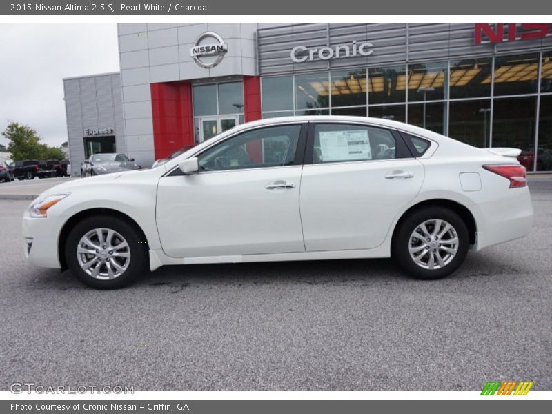 Pearl White / Charcoal 2015 Nissan Altima 2.5 S