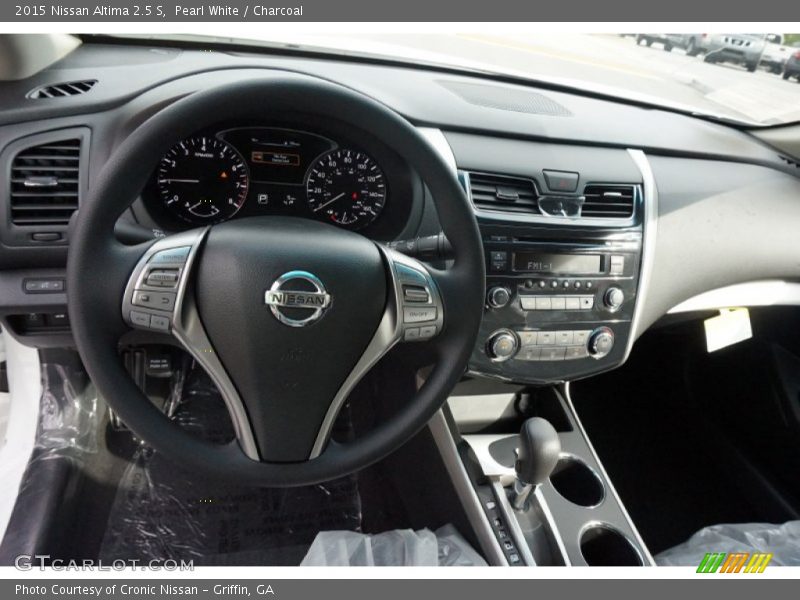 Pearl White / Charcoal 2015 Nissan Altima 2.5 S