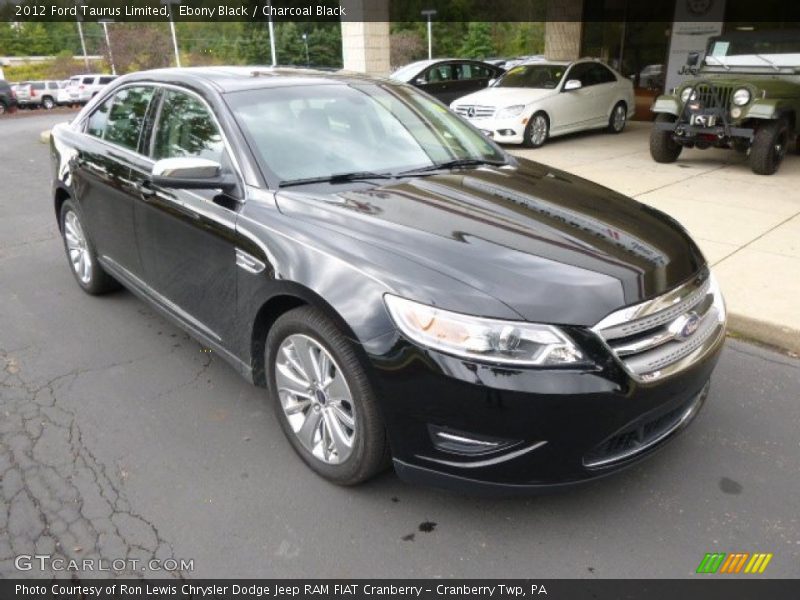 Ebony Black / Charcoal Black 2012 Ford Taurus Limited