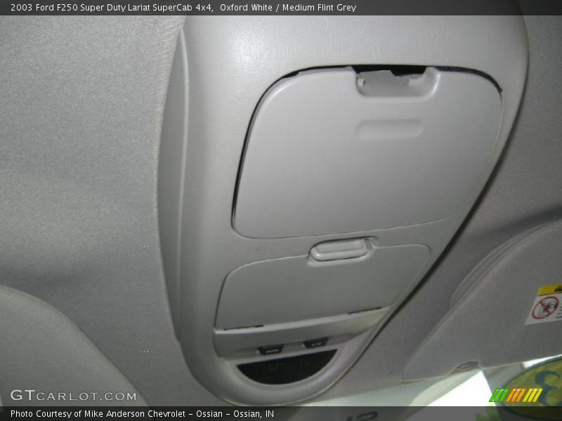 Oxford White / Medium Flint Grey 2003 Ford F250 Super Duty Lariat SuperCab 4x4