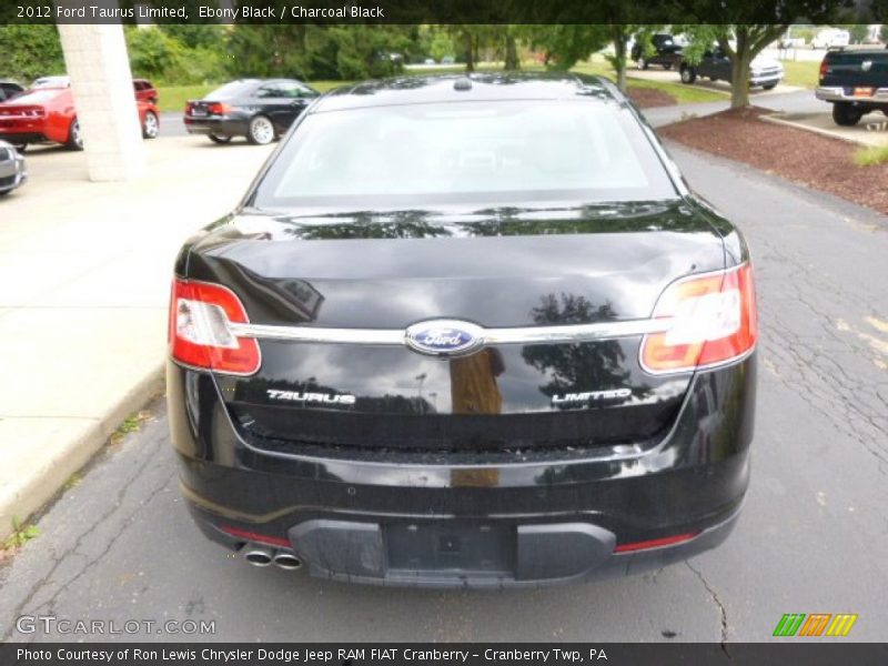 Ebony Black / Charcoal Black 2012 Ford Taurus Limited