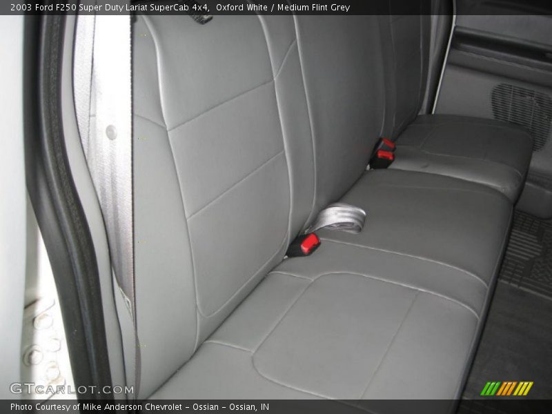 Oxford White / Medium Flint Grey 2003 Ford F250 Super Duty Lariat SuperCab 4x4