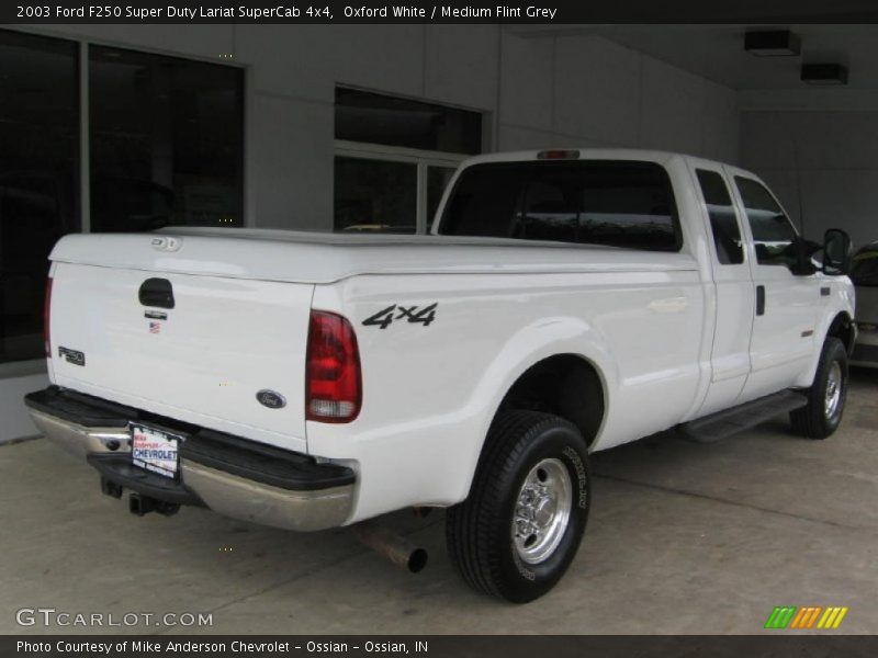 Oxford White / Medium Flint Grey 2003 Ford F250 Super Duty Lariat SuperCab 4x4