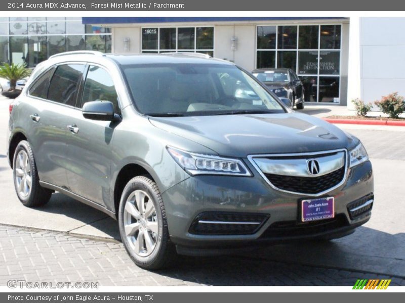 Forest Mist Metallic / Parchment 2014 Acura MDX Advance