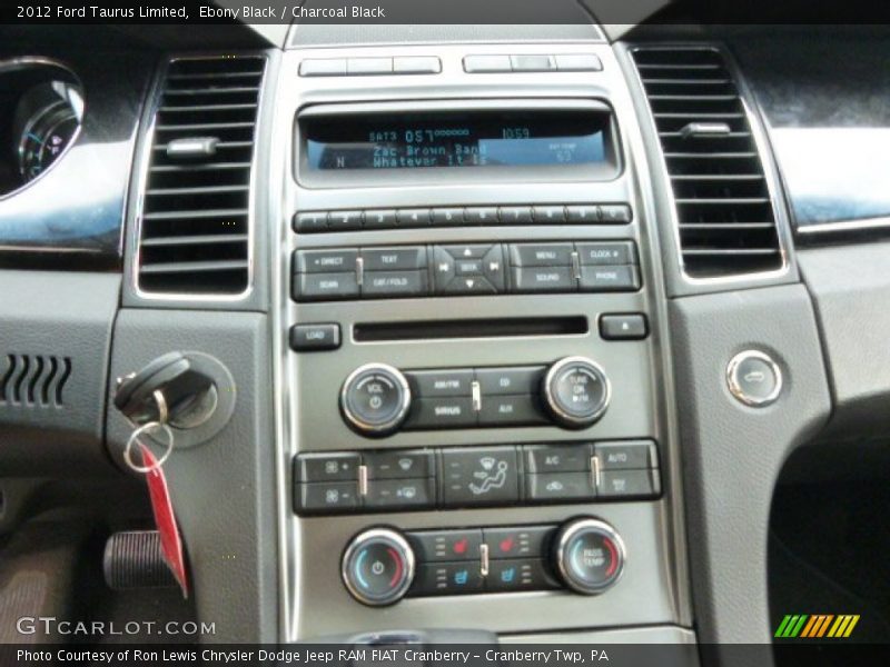 Ebony Black / Charcoal Black 2012 Ford Taurus Limited