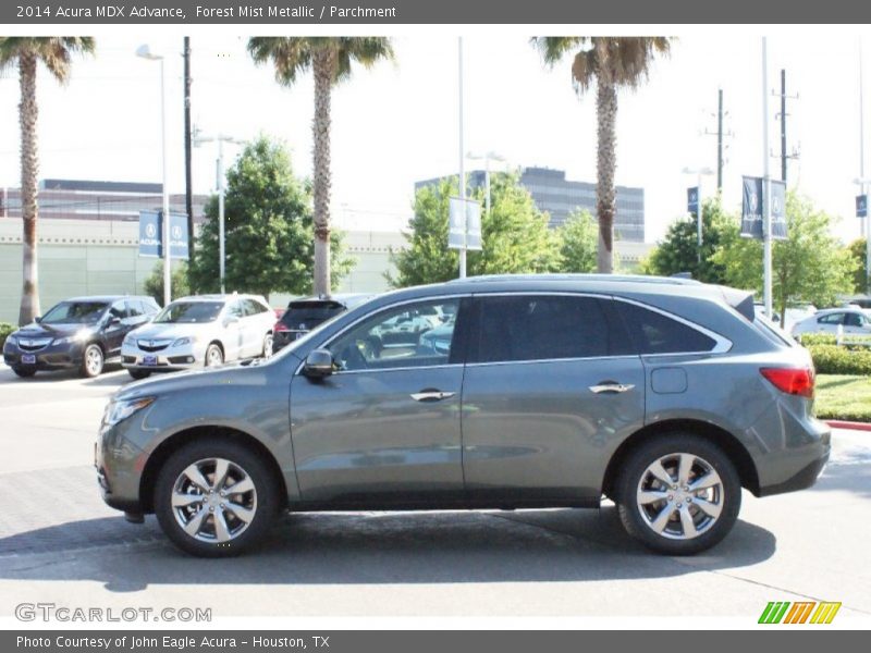 Forest Mist Metallic / Parchment 2014 Acura MDX Advance