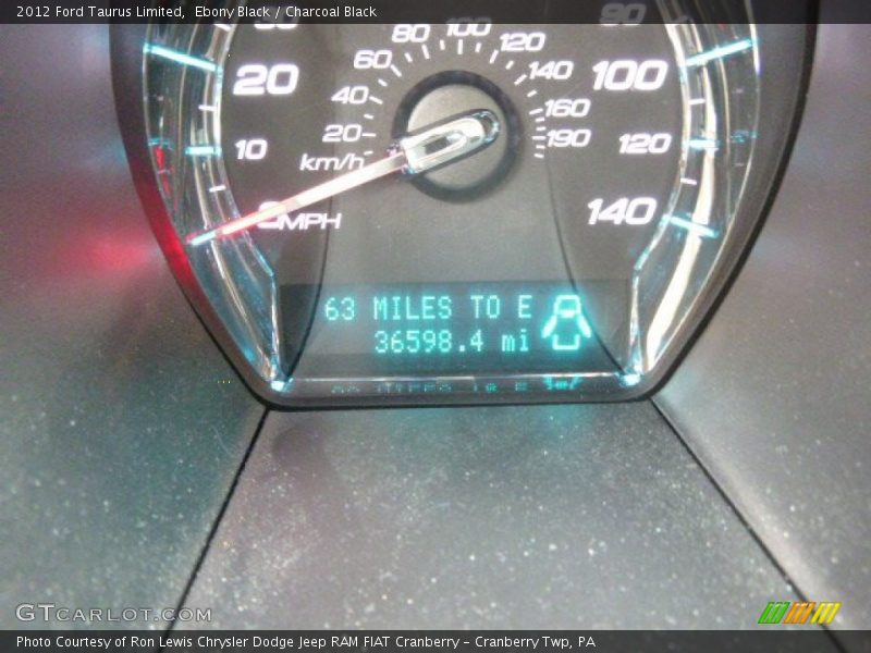 Ebony Black / Charcoal Black 2012 Ford Taurus Limited