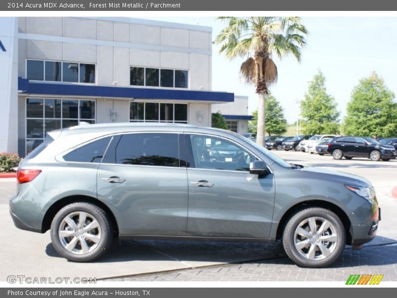 Forest Mist Metallic / Parchment 2014 Acura MDX Advance