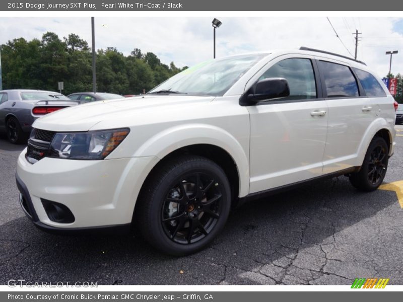 Pearl White Tri-Coat / Black 2015 Dodge Journey SXT Plus