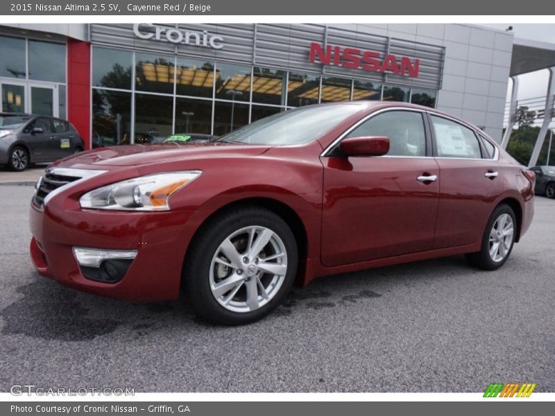 Cayenne Red / Beige 2015 Nissan Altima 2.5 SV