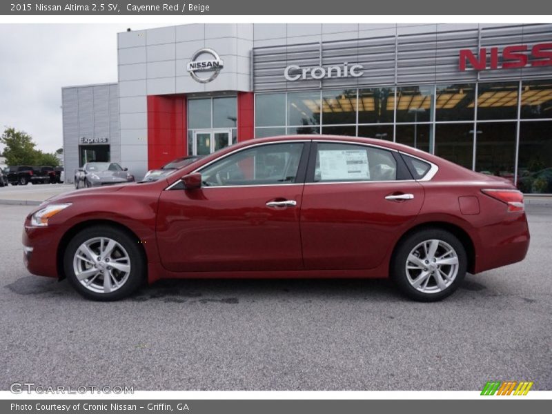 Cayenne Red / Beige 2015 Nissan Altima 2.5 SV