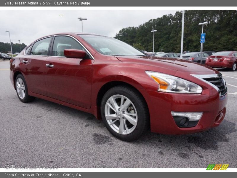 Cayenne Red / Beige 2015 Nissan Altima 2.5 SV