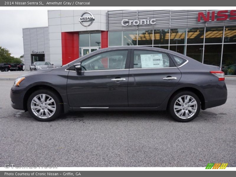 Amethyst Gray / Charcoal 2014 Nissan Sentra SL