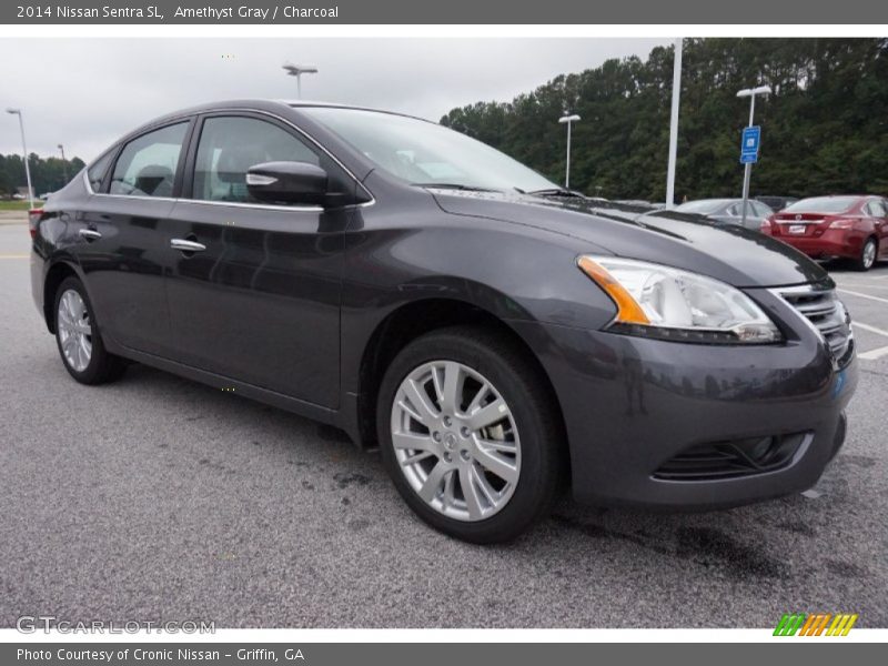 Amethyst Gray / Charcoal 2014 Nissan Sentra SL