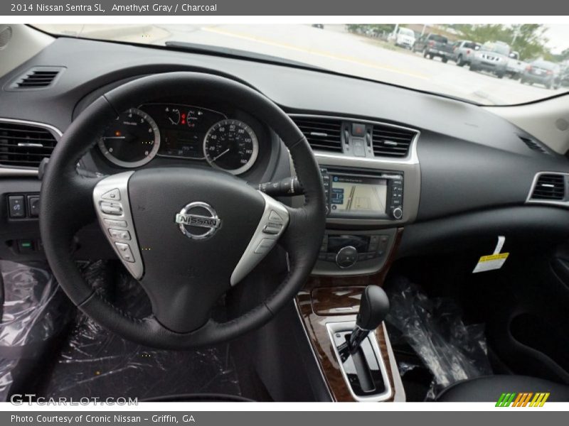 Amethyst Gray / Charcoal 2014 Nissan Sentra SL