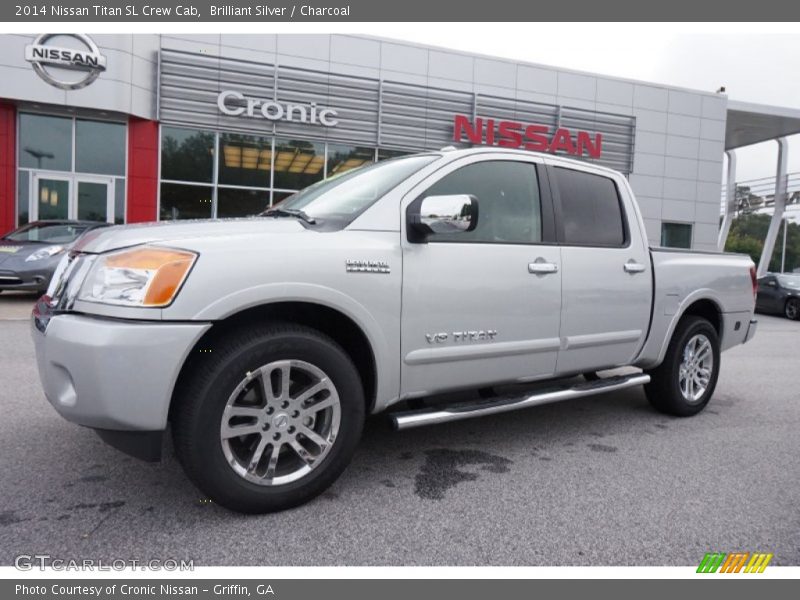 Brilliant Silver / Charcoal 2014 Nissan Titan SL Crew Cab