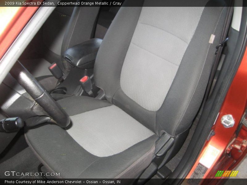 Copperhead Orange Metallic / Gray 2009 Kia Spectra EX Sedan
