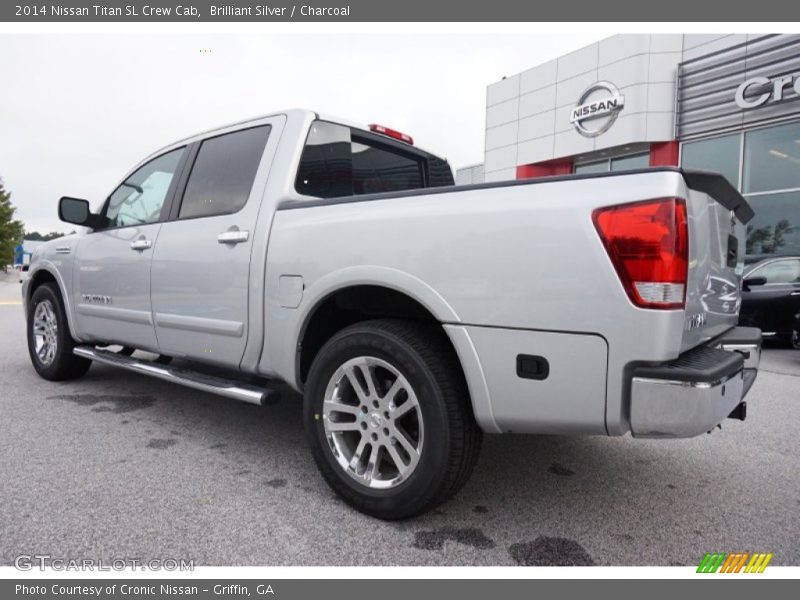 Brilliant Silver / Charcoal 2014 Nissan Titan SL Crew Cab