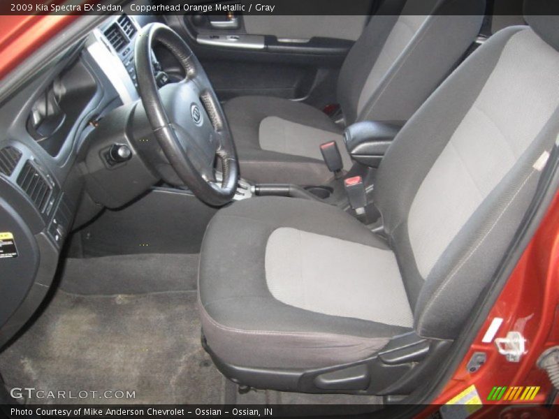 Copperhead Orange Metallic / Gray 2009 Kia Spectra EX Sedan