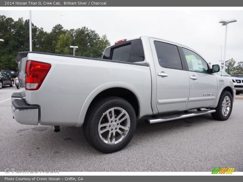 Brilliant Silver / Charcoal 2014 Nissan Titan SL Crew Cab