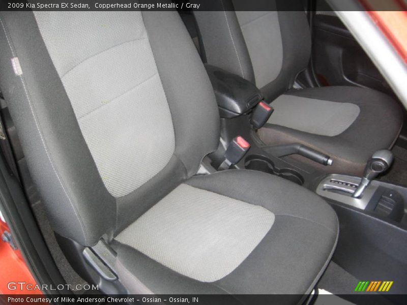Copperhead Orange Metallic / Gray 2009 Kia Spectra EX Sedan