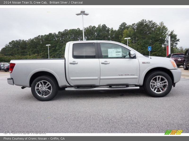 Brilliant Silver / Charcoal 2014 Nissan Titan SL Crew Cab