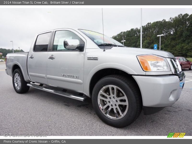 Brilliant Silver / Charcoal 2014 Nissan Titan SL Crew Cab