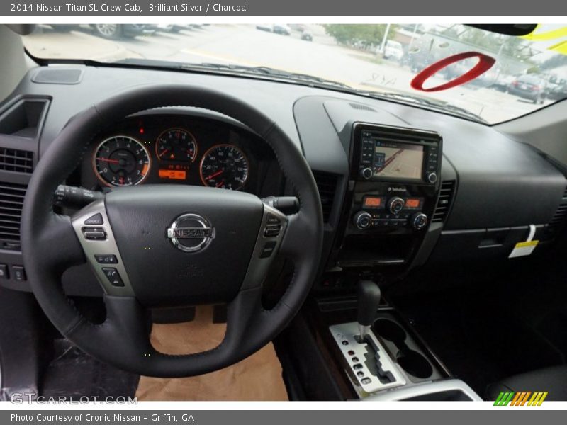 Brilliant Silver / Charcoal 2014 Nissan Titan SL Crew Cab