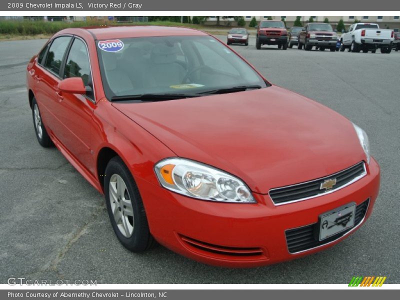 Victory Red / Gray 2009 Chevrolet Impala LS