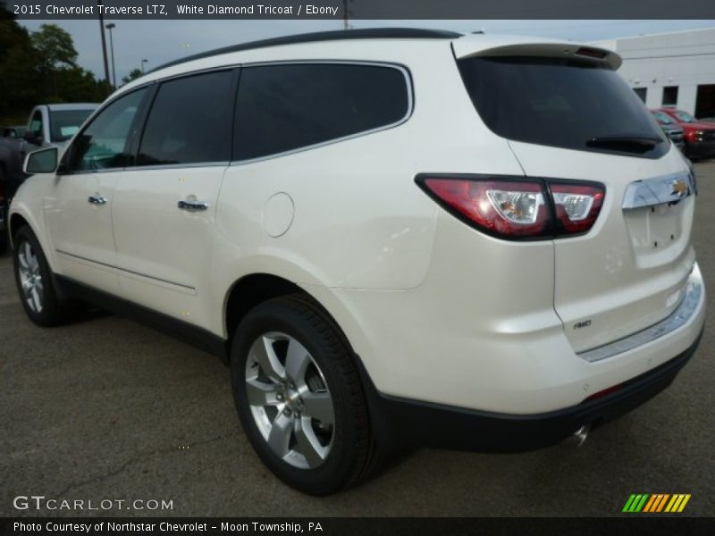 White Diamond Tricoat / Ebony 2015 Chevrolet Traverse LTZ
