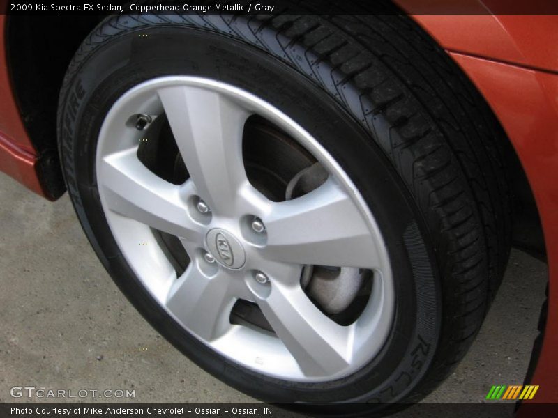 Copperhead Orange Metallic / Gray 2009 Kia Spectra EX Sedan