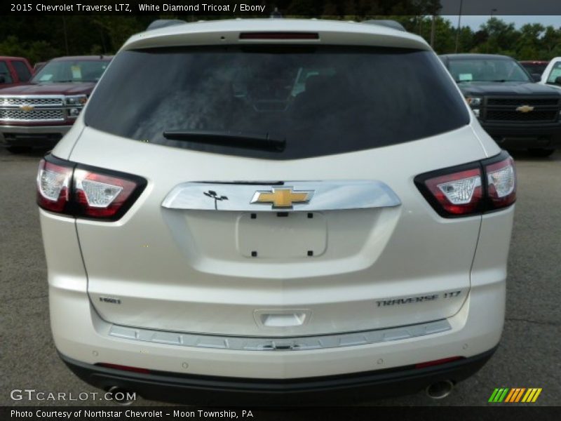 White Diamond Tricoat / Ebony 2015 Chevrolet Traverse LTZ