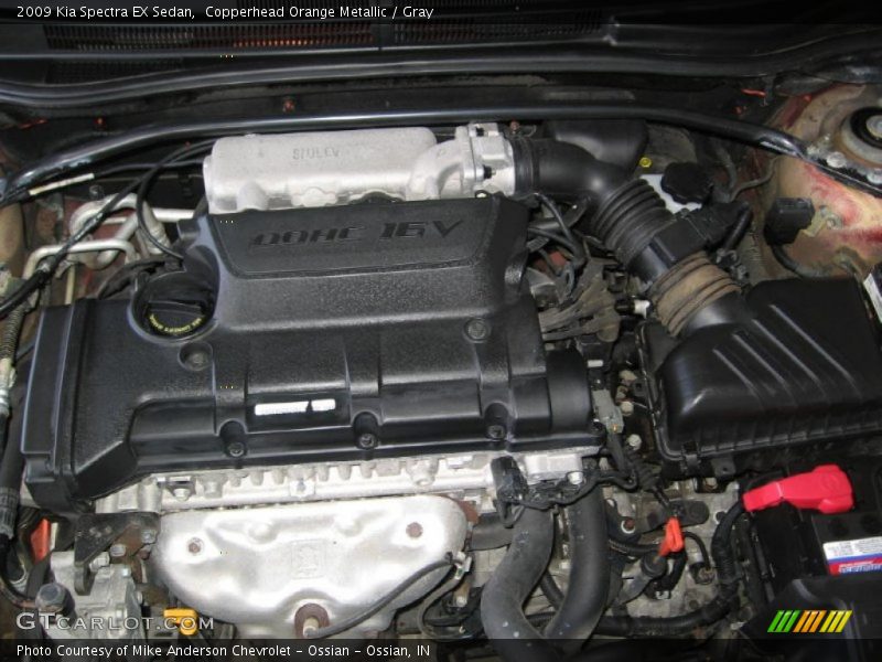 Copperhead Orange Metallic / Gray 2009 Kia Spectra EX Sedan