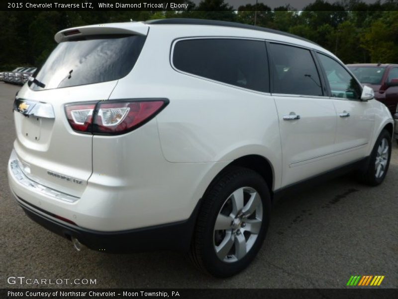 White Diamond Tricoat / Ebony 2015 Chevrolet Traverse LTZ