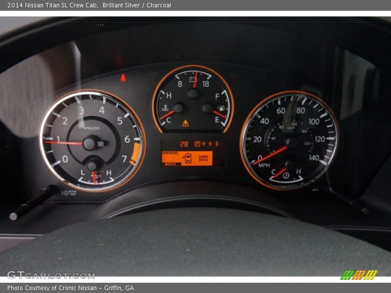 Brilliant Silver / Charcoal 2014 Nissan Titan SL Crew Cab
